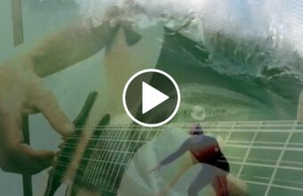 Surfing Fun Waves Around Keramas Bali with Original Fingerstyle Guitar by Ylia Callan