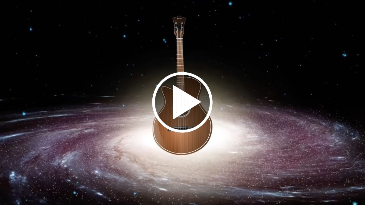 Space Time Guitar on a 12 String Acoustic Fingerstyle with Animations by Guitarist Jams Ylia Callan
