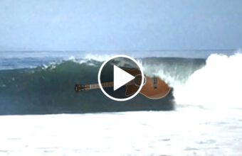 Surfing Untamed Barrels in Bali with 12 String Original by Fingerpicking Acoustic Guitarist Ylia Callan